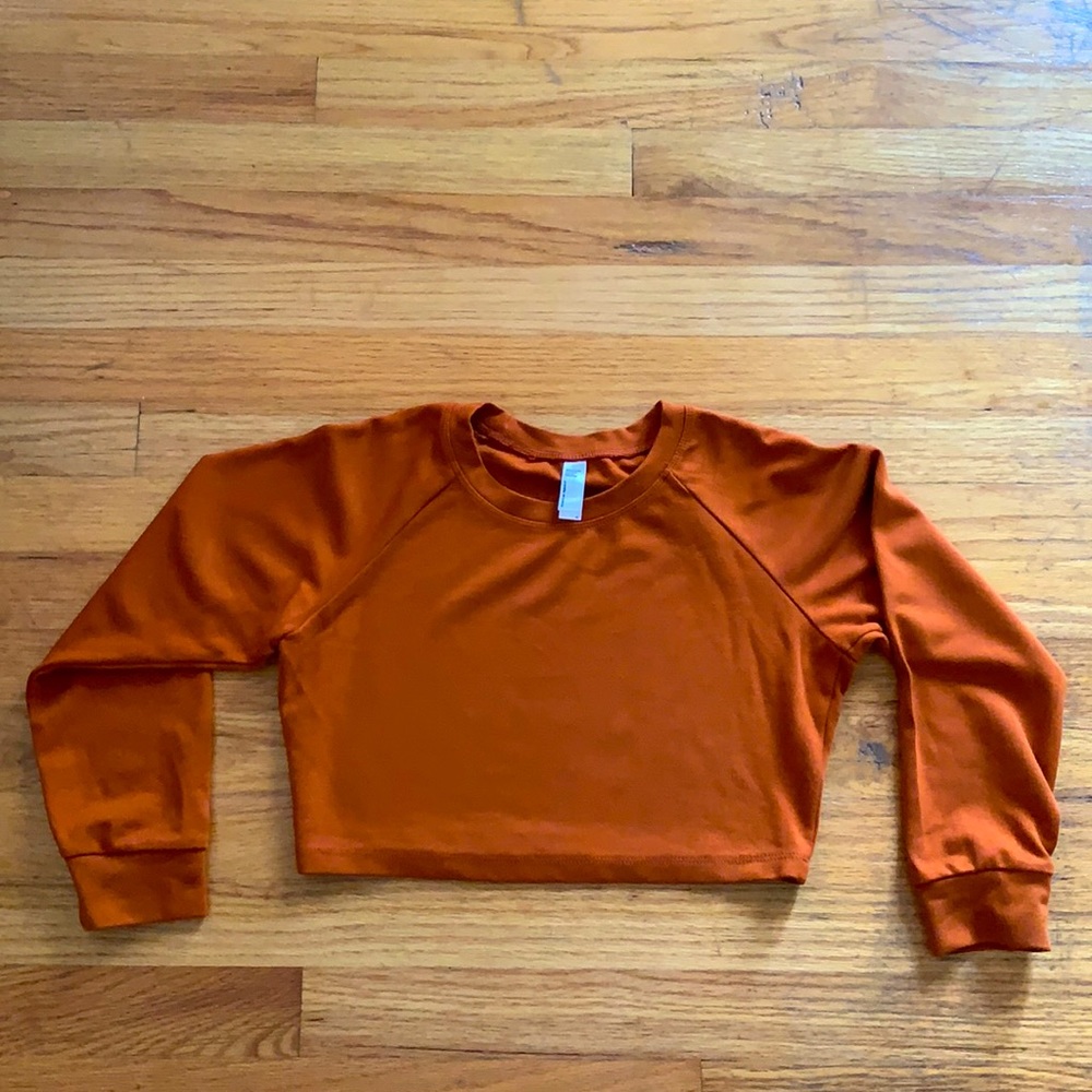 American Apparel crop shirt, burnt orange